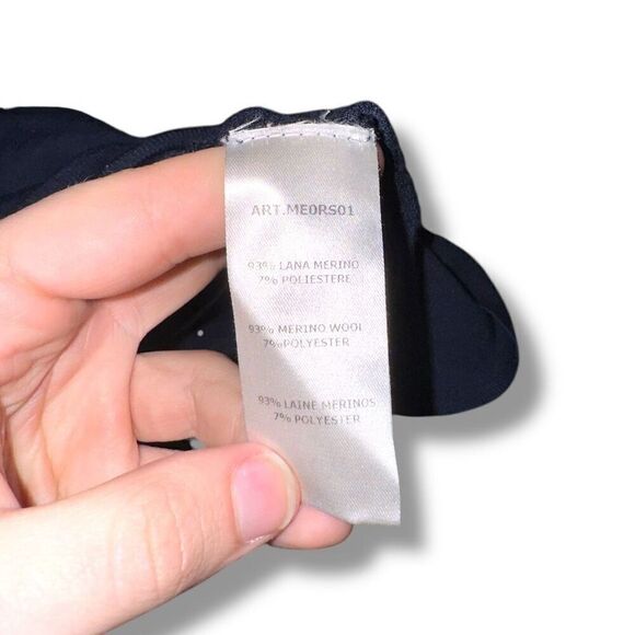 Navy Peter Millar Excursionist Flex Merino Wool V-Neck Sweater M - Picture 5 of 6